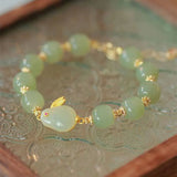 Hetian Jade Bunny Bracelet for Women - Romantic Engagement Jewelry