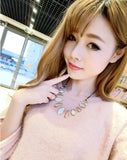 Chain Charm Pearl Beads Necklace Wedding Accessaries Women Jewelry