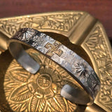 Men's Tribal Totem Silver Bracelet, Domineering Weird Accessory for Boyfriend