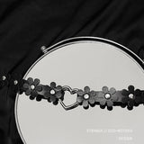 Heart-shaped PU Belt Buckle Collar Female Choker Necklace