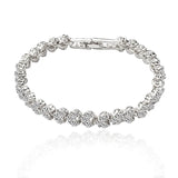 925 Silver Bracelet w/ Austrian Crystal Men's 10MM Gem