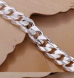 925 Sterling Silver Bracelet with 10MM Square Gem