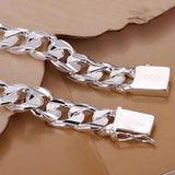 925 Sterling Silver Bracelet with 10MM Square Gem