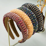 Beaded Hair Hoop Wide-Brimmed Headband