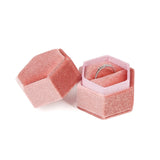 Flannel Hexagonal Jewelry Box, Heaven and Earth Cover Ring Box