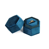 Flannel Hexagonal Jewelry Box, Heaven and Earth Cover Ring Box