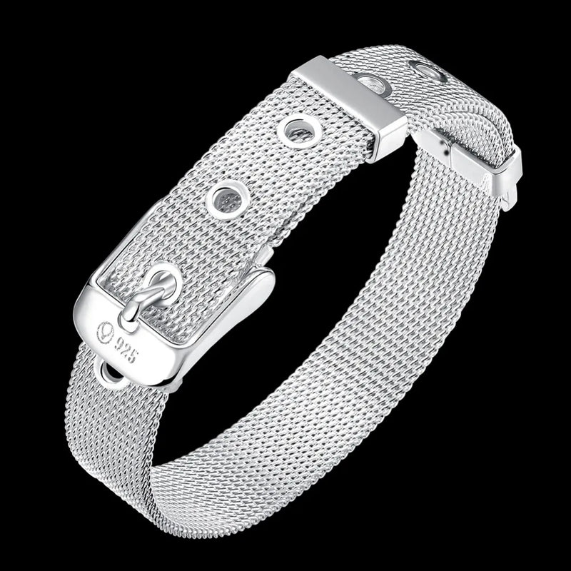 N925 Sterling Silver Bracelet - High-Grade Men's Jewelry