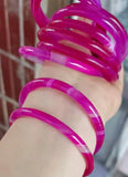 Rare rose red Chalcedony Agate Bangle Fine Jade Jewelry Bracelet