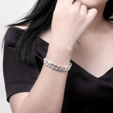 Noble S925 Solid-Plating Bracelets Jewelry 10mm Square Jewelry