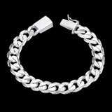 Noble S925 Solid-Plating Bracelets Jewelry 10mm Square Jewelry