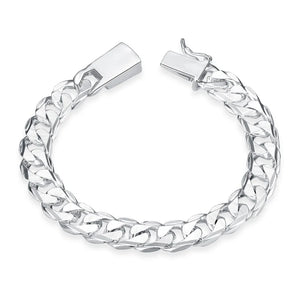 Noble S925 Solid-Plating Bracelets Jewelry 10mm Square Jewelry