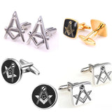 Brass Silvery Masonic Cufflinks French Shirt Cufflinks