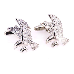 Men's Silvery Pigeon Cufflinks French Shirt Animal Cufflinks