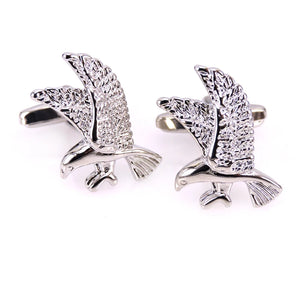 Men's Silvery Pigeon Cufflinks French Shirt Animal Cufflinks