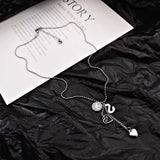Hip-Hop Titanium Steel Hipster Peach Heart Set Chain