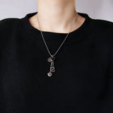 Hip-Hop Titanium Steel Hipster Peach Heart Set Chain