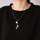 Hip-Hop Titanium Steel Hipster Peach Heart Set Chain