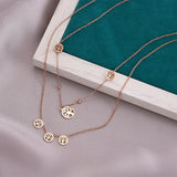 Hip-hop Wishing Tree Coin Necklace for European and American Style Sweater