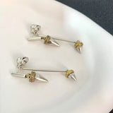 Skull Willow Stud Earrings Retro Jewelry Party Accessories