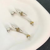 Skull Willow Stud Earrings Retro Jewelry Party Accessories