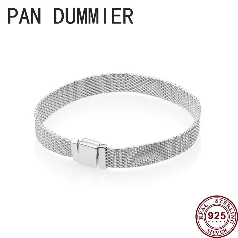 925 Silver Woven Tricolor Women's Watch Bracelet DIY Charm Jewelry