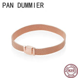 925 Silver Woven Tricolor Women's Watch Bracelet DIY Charm Jewelry