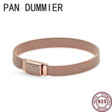 925 Silver Woven Tricolor Women's Watch Bracelet DIY Charm Jewelry
