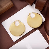 Plaid Round Earrings for Ladies - Banquet Jewelry Accessories