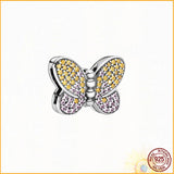 925 Sterling Silver Pav ? Heart Clip Charm for Reflexions Bracelet
