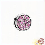 925 Sterling Silver Pav ? Heart Clip Charm for Reflexions Bracelet