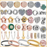 925 Sterling Silver Pav ? Heart Clip Charm for Reflexions Bracelet