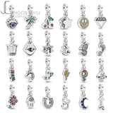 Crystal Fruit Plant Charm Bracelet 925 Silver for Women