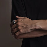 Hot Men Women Silver Retro Owl Opening Adjustable Ring Jewelry