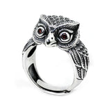 Hot Men Women Silver Retro Owl Opening Adjustable Ring Jewelry