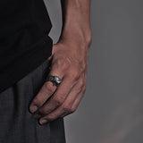 Hot Men Women Silver Retro Owl Opening Adjustable Ring Jewelry