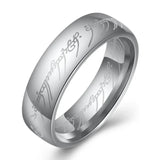 8mm Titanium Steel Muslim Religious Ring Halal Words Men Ring