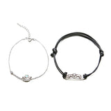 Couple Silver Princess Knight Crown Bracelet Jewelry