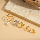 Geometric Pearl Earrings