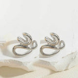Geometric Pearl Earrings
