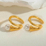 Geometric Pearl Earrings