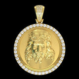 Hip-Hop Jesus Pendant Necklace with Zircon Inlay