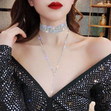 Tasseline Stone Crystal Necklace