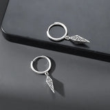 Silver Retro Ethnic Diamond Pendant Earrings