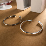 Women's Retro Silver Totem Ethnic Open Bracelet