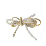 14K Plated Freshwater Pearl Bowknot Brooch