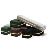 Leather Velvet Jewelry Box Pendant Box Necklace Box Earring Ring Box Logo