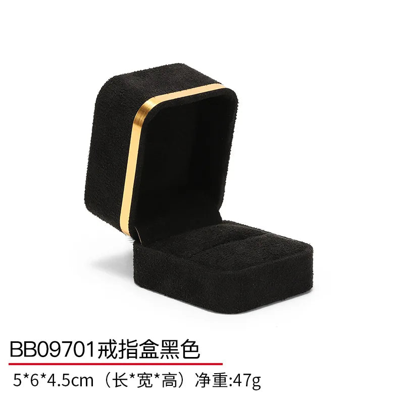 Leather Velvet Jewelry Box Pendant Box Necklace Box Earring Ring Box Logo