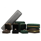 Leather Velvet Jewelry Box Pendant Box Necklace Box Earring Ring Box Logo