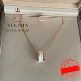 European & American Silver Love Necklace for Ladies