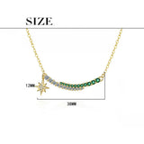 18K Rainbow Green Zircon Necklace - Women's Jewelry